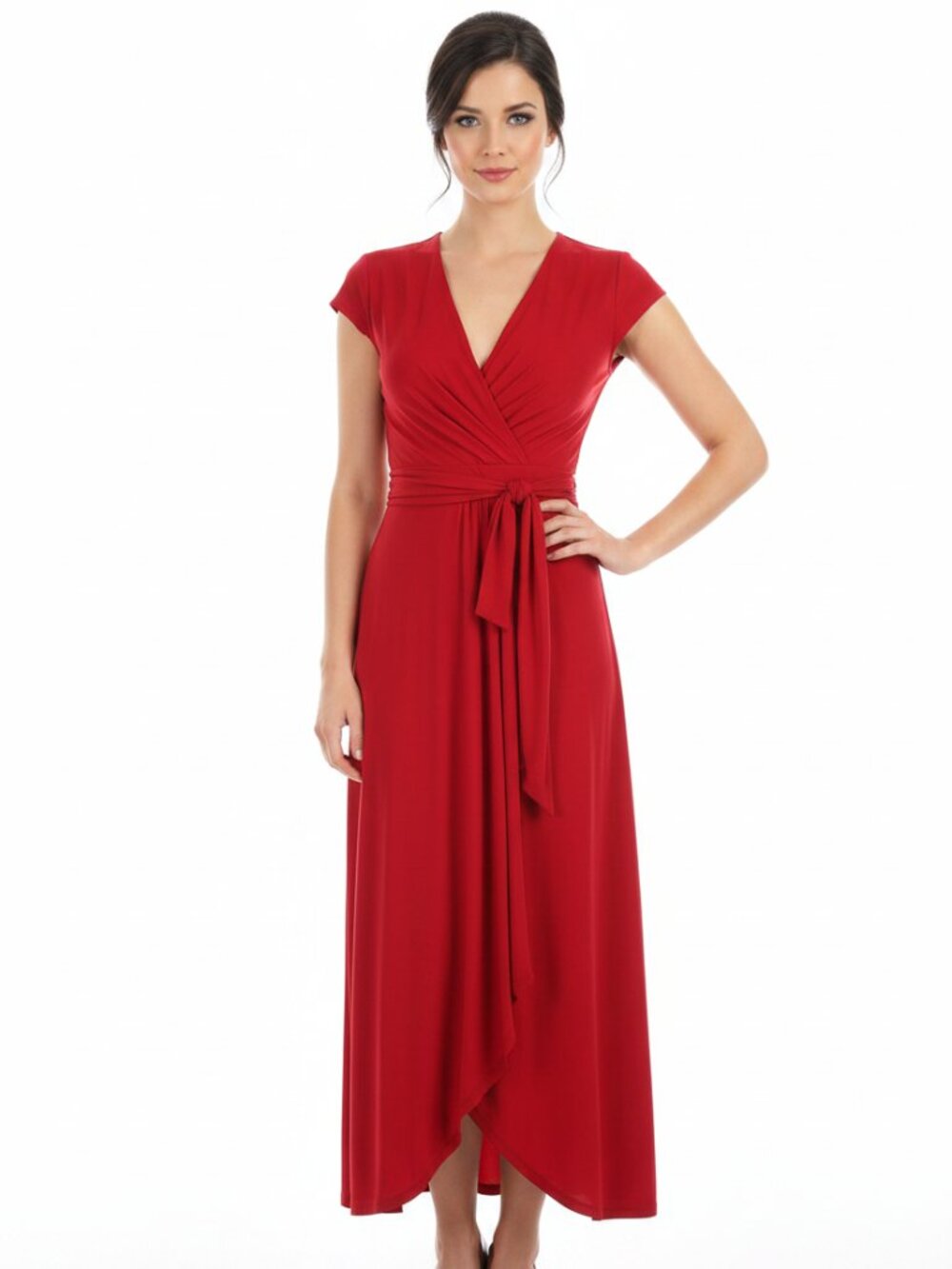 Fab! Michael Kors True Red Core of Kors Wrap Dress - L
